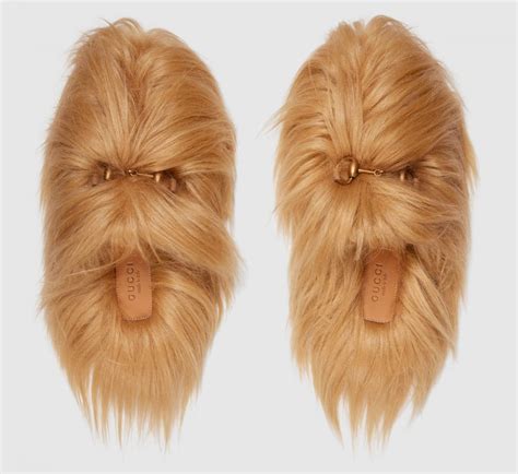 gucci slippers femme|gucci chewbacca slippers.